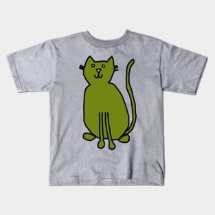 Green Cat Kids T-Shirt